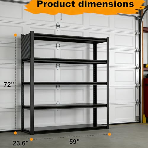 Heavy Duty Garage Shelving Units 72"H48"W24"D