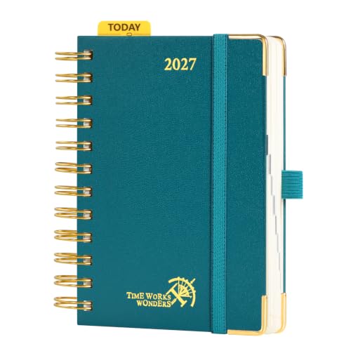 2026 2027 Academic Daily Planner One Page Per Day Hardcover Appointment Book with Hourly Time Slots