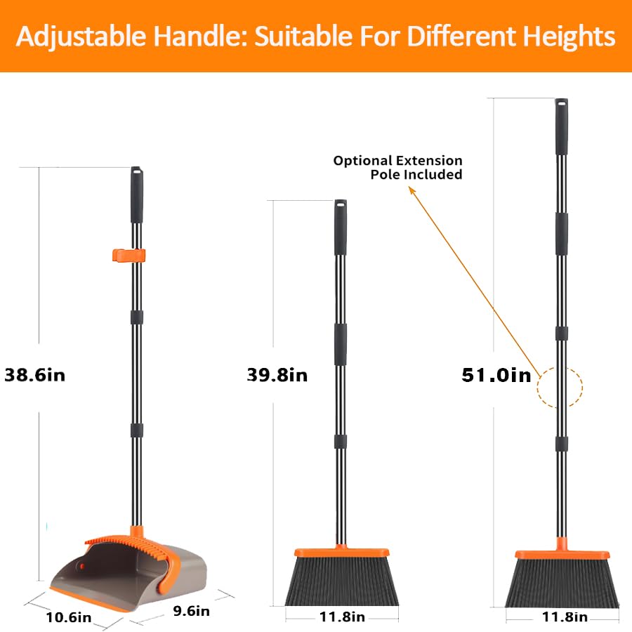 Brooms with Dustpan Combo Set