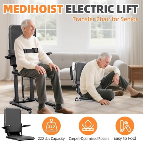 Upgrade Steel Electric Lift Chair with Advanced Wheels and PU Cushion
