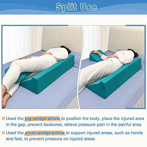 Bedsore Turning Wedge Anti Bed Sores Treatment Pillow Body Positioners Incline Side Sleeping U Shape Medical Wedges Post Surgical Care for Bedridden Pregnancy Elderly Prevent Pressure Ulcer