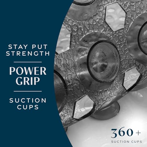 39"x16" Power Grip Non Slip Bathtub Shower Mat
