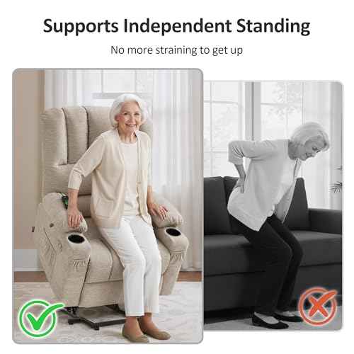 Power Lift Recliner Chair Sofa with Massage and Heat for Elderly People