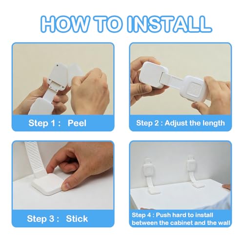 Upgraded No Drill Furniture Anchors for Baby Proofing