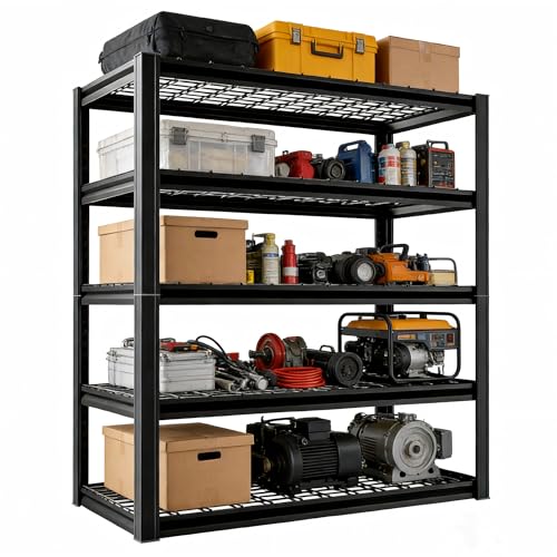 Garage Shelving Heavy Duty Storage Shelves 3000 LBS Adjustable Metal Shelving Uints and Storage for Garage