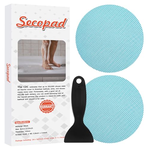 Round Non Slip Bathtub Stickers with Scraper