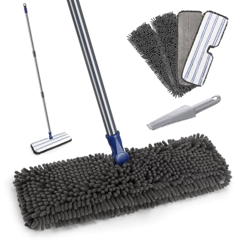 Flat Mop with Stainless Steel Handle