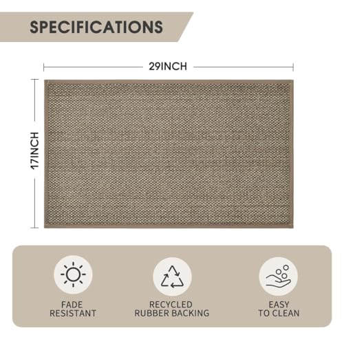 Washable Non Slip Rubber Backing Kitchen Rugs Doormat