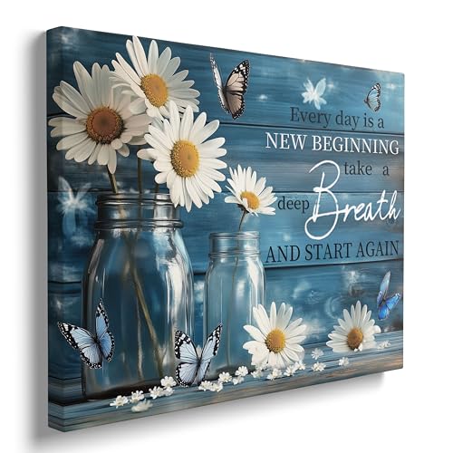 Framed Flower Landscape Canvas Wall Art Ready to Hang