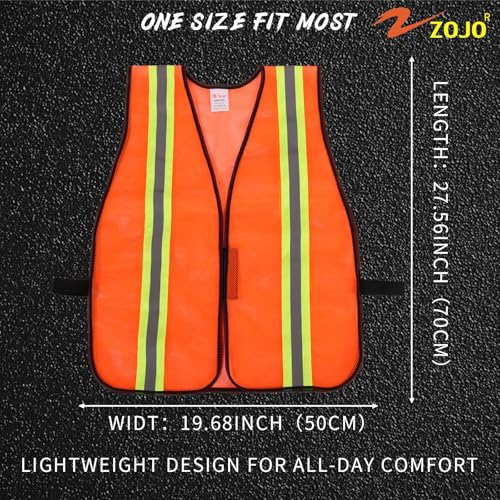 High Visiblity Reflective Mesh Safety Vest Bulk 10 Pack