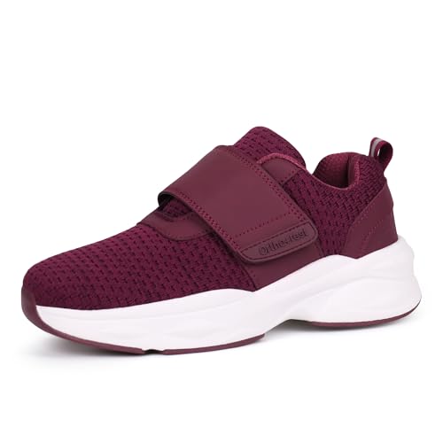 Women Diabetic Shoes with Adjustable Closure Orthopedic Walking Shoes for Edema Plantar Fasciitis Bunions Arthritis Swollen Feet
