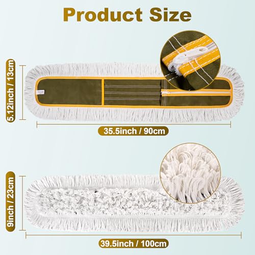 36'' Universal Microfiber and Cotton Mop Pads