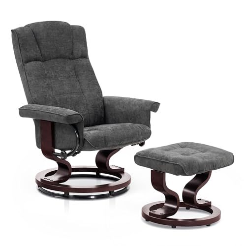 Manual Swivel Recliner with Ottoman