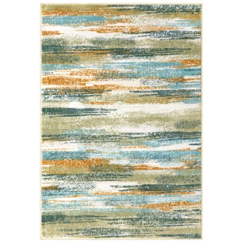 Washable Abstract Rug Non Slip