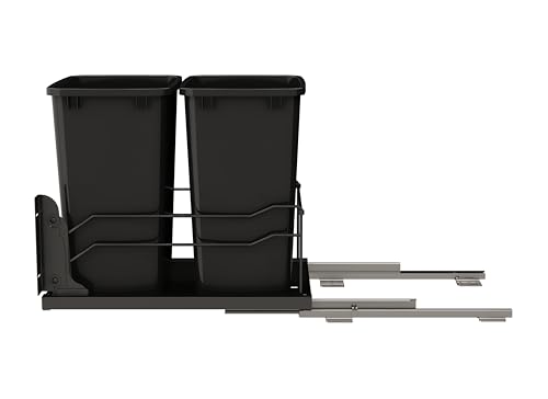 Steel Double Pullout Waste Container with Soft