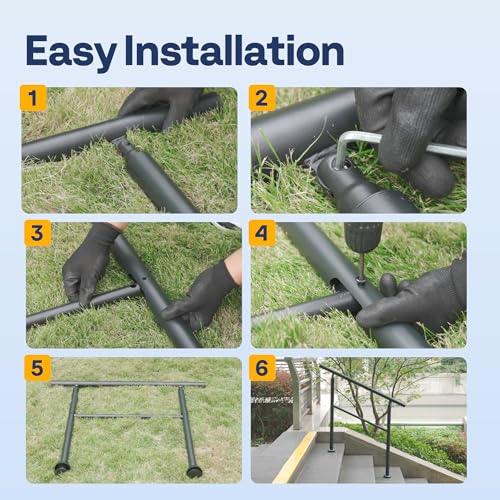 2 Step Hand Rails for Outdoor Steps