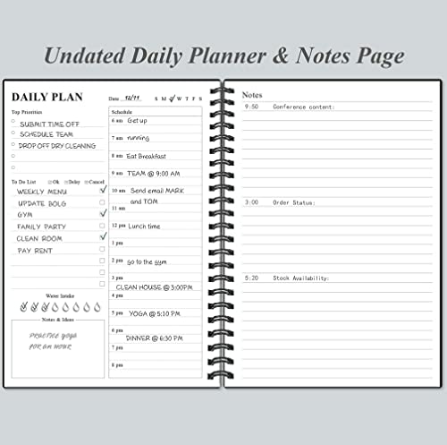 Daily Planner Undated A4 A5 B5
