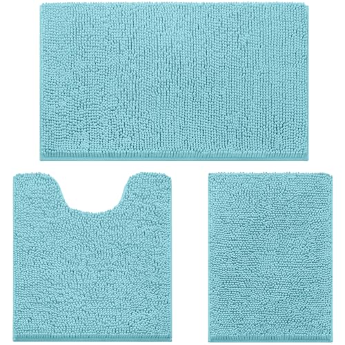 Chenille Bath Mat Set of 3