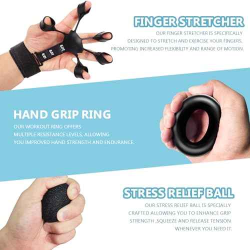 5 10 PCS Grip Strength Trainer Kit