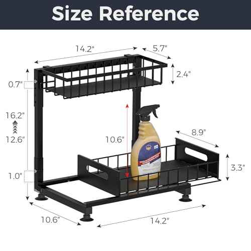 L Shaped Under Sink Organizer