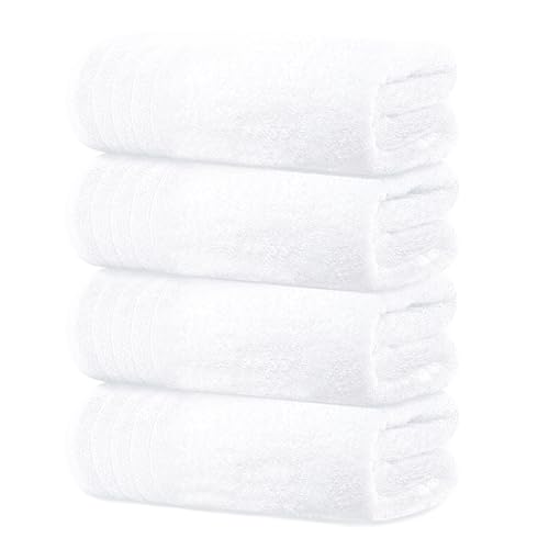 Pack of 4 Extra Large Bath Towels 30 x 60 Inches
