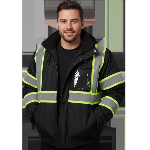 Reflective High Visibility Safety Jacket for Men