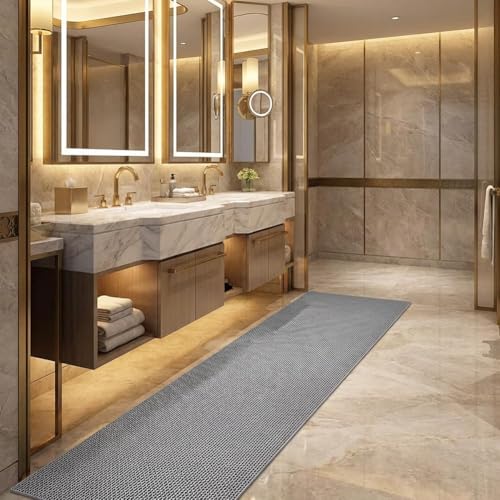 Bath Mat Non Slip Shower Mat Bathtub with Drain Holes and Heavy Duty Rubber No Suction Cups Sturdy Shower Stall Tub Mat for Bathroom