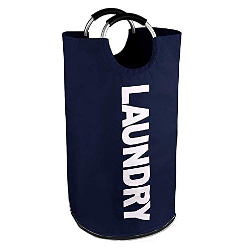 Large Laundry Basket Collapsible Laundry Hamper Tall Clothes Baskets Folding Washing Bin Foldable Fabric Hamper Bags for Bedroom Laundry Room Closet Bathroom College