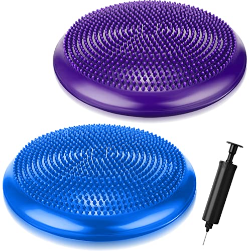 2 Pcs Balance Disc Kids Inflated Wobble Cushion