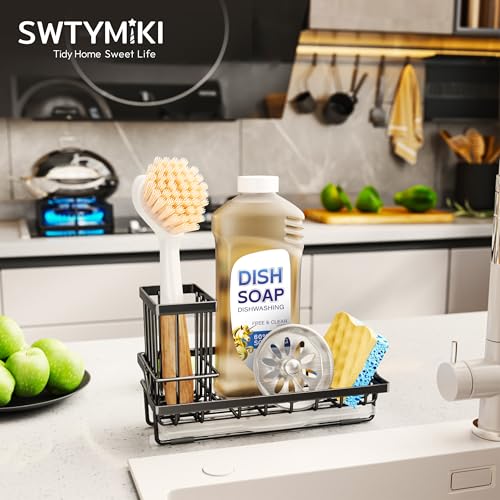 Sink Caddy Kitchen Sink Organizer with Detachable Brush Holder