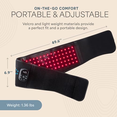 Allevared Pro Red Light Therapy Belt with Pulse Modes & Vibration