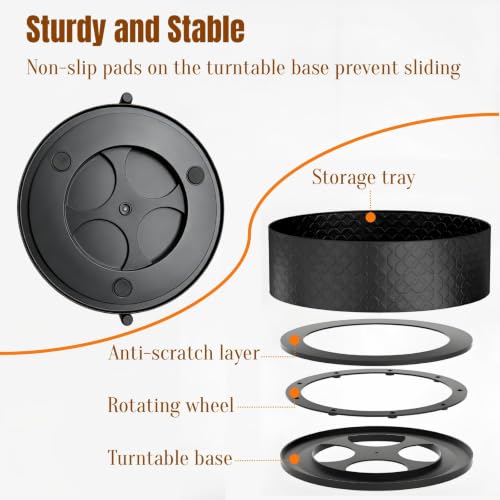 Rotating Spice Rack with Paper Towel Holder