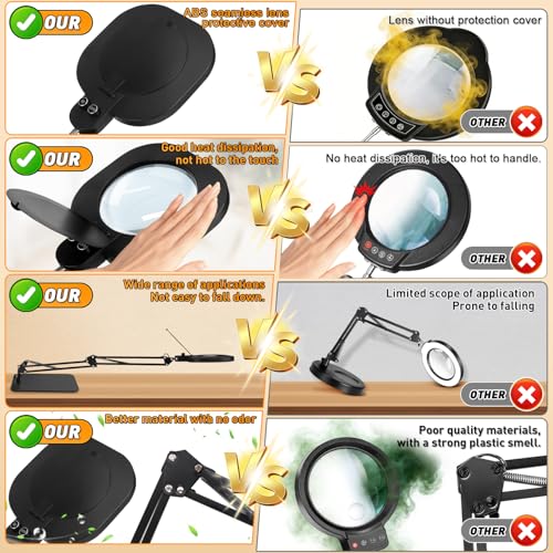 Magnifying Glass with Light and Stand