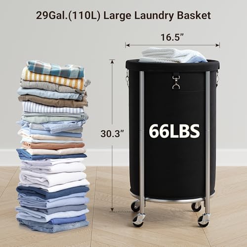 Laundry Basket with Wheels