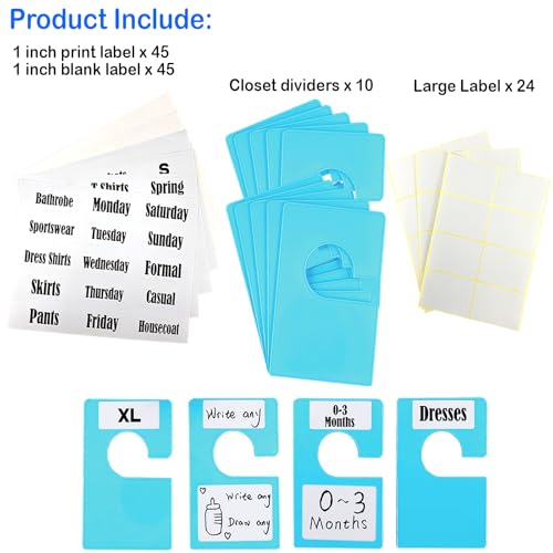 Colorful Closet dividers