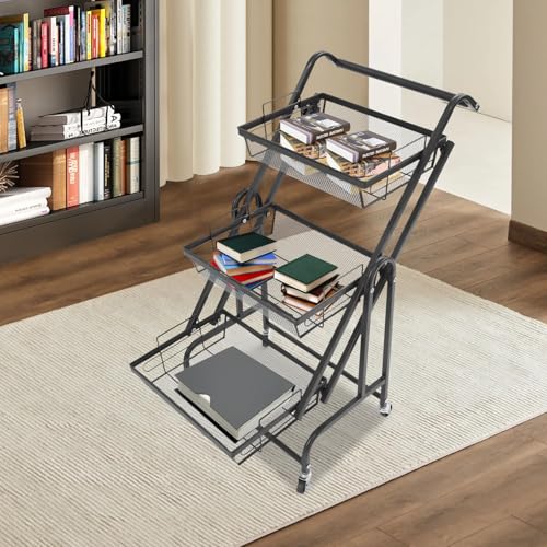 3 Tier Rolling Utility Cart with Wheels