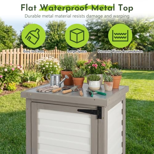 Wood Outdoor Storage Cabinet Weatherproof