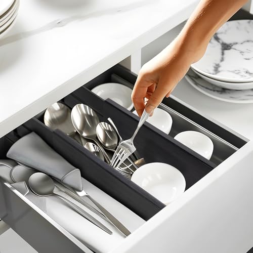 4pcs Bamboo Kitchen Drawer Dividers
