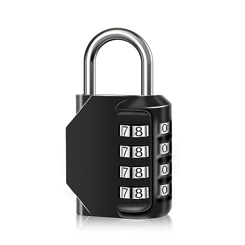Combination Lock Waterproof 4 Digit Padlocks with Combination Code
