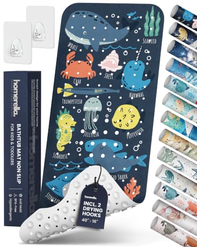 Bathtub Mat Non Slip Kids 35x16 Baby Bath Mat Non Slip Anti Mold