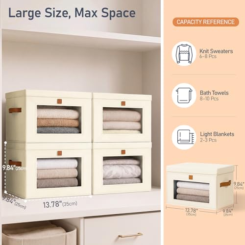 Front Opening Storage Bins with Lids