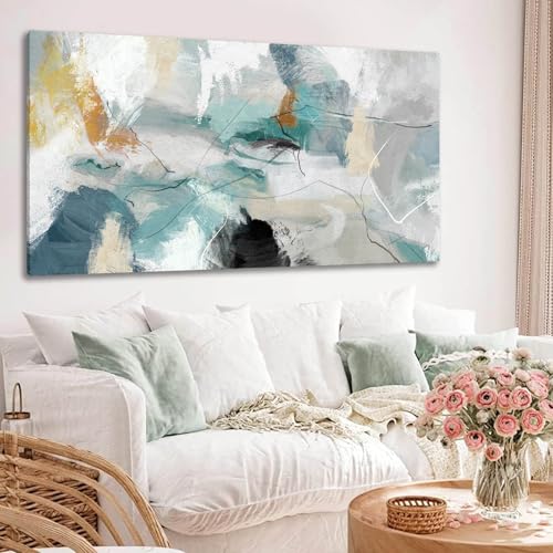 Minimalist Wall Art Pink Black Canvas Art Abstract Wall Decor Green Framed Pictures Extra Large Artwork Giant Arts for Living Room Dining Room Bedroom