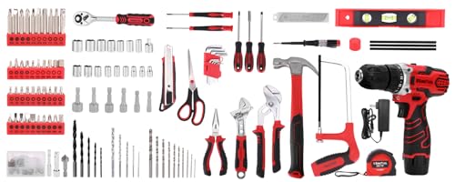 276 Piece Tool Set Kit with 12V Cordless Power Drill