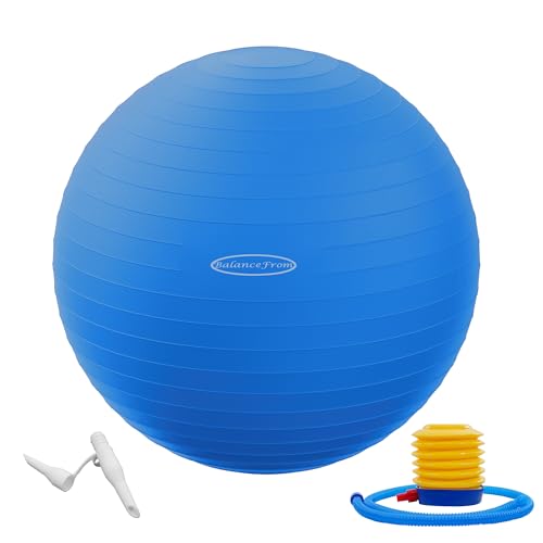 Anti Burst and Slip Resistant Exercise Ball Yoga Ball Fitness Ball Birthing Ball with Quick Pump