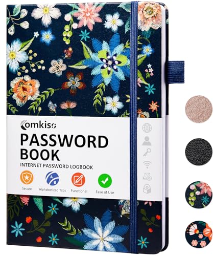 Password Book with Individual Alphabetical Tabs Laminated