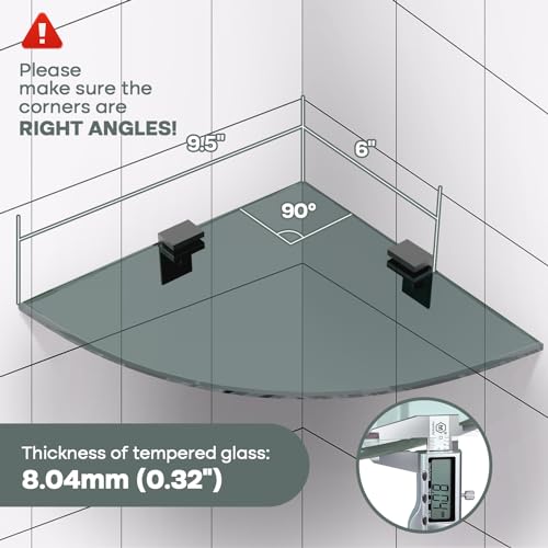 2 Pack Glass Shelf Shower Caddie