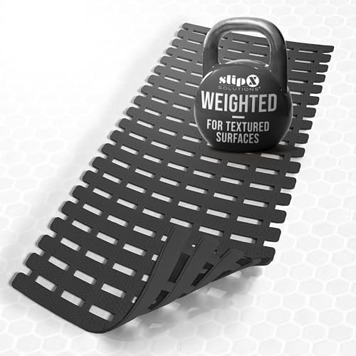 31"x15" Weighted Non Slip Bath Mat for Textured Tubs