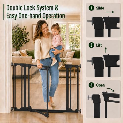 Clear Baby Gate for Stairs Modern Design Acrylic Auto Close Pet Gate