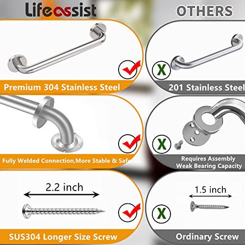 2 Pack Grab Bars for Bathroom