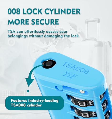 TSA Approved Luggage Locks with Search Alert Indicator